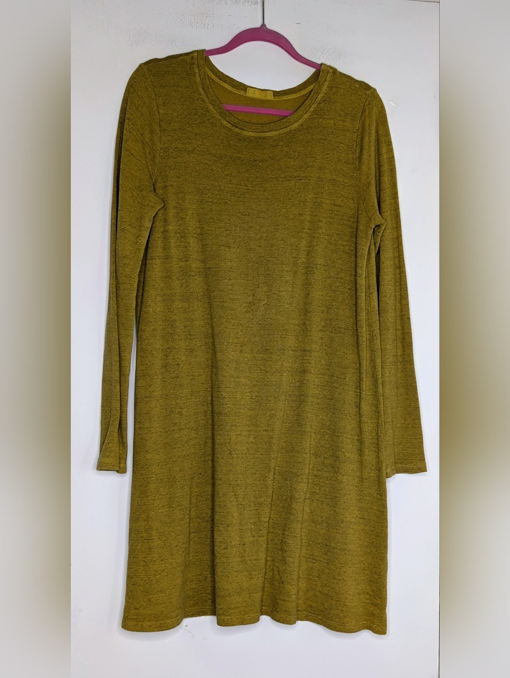 Cp Shades Long Sleeve Sweatshirt Dress In Pea Green | Cotton/Linen